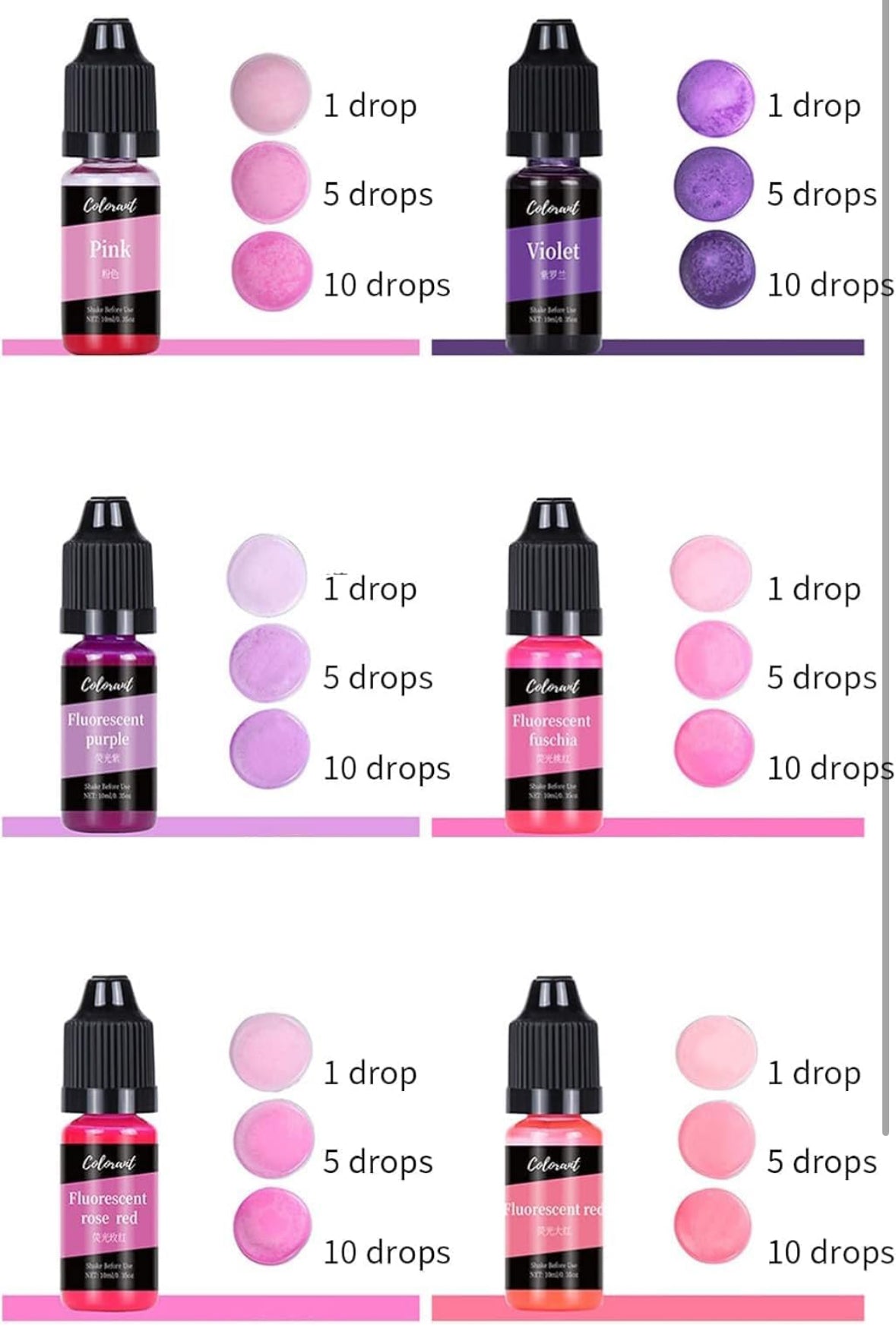 Candle Liquid Color Set of 30 Imported DM46