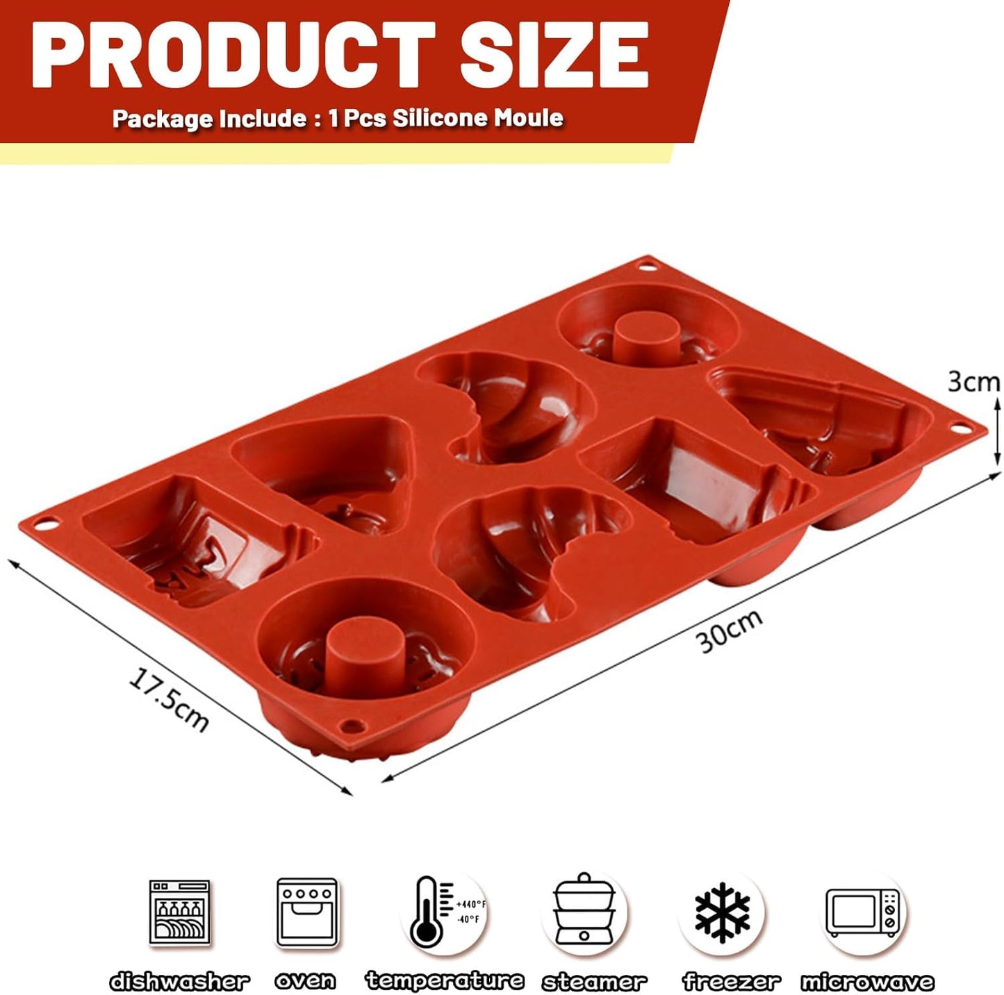 8 Cavity Donut Mould CM577