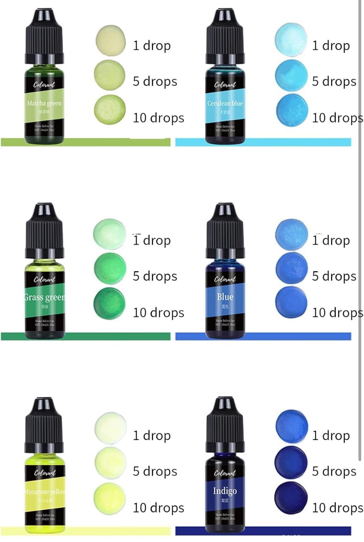 Candle Liquid Color Set of 30 Imported DM46