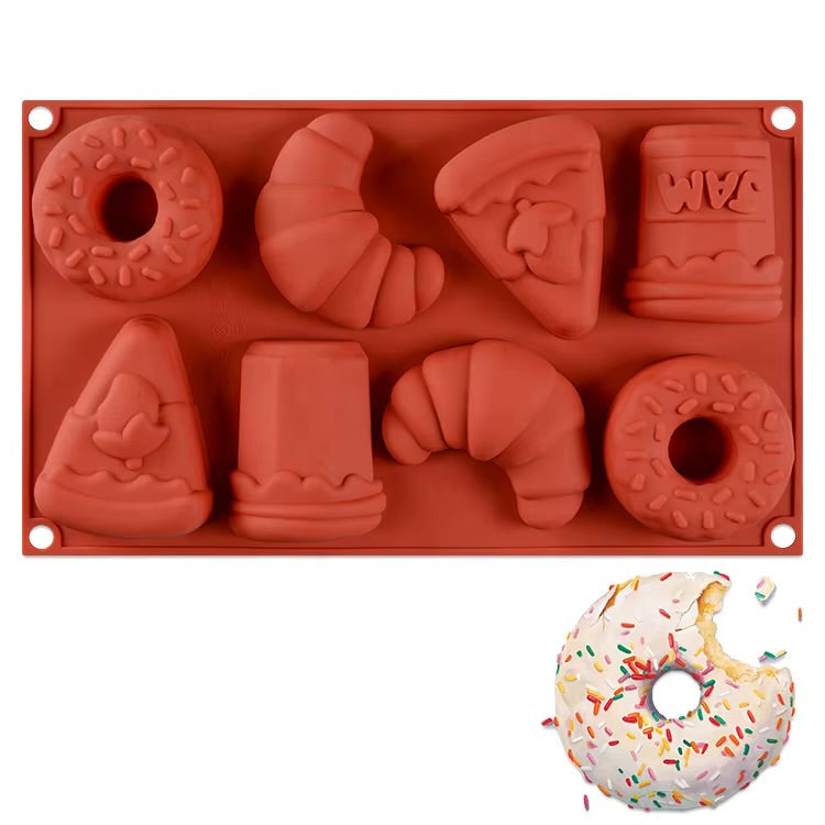 8 Cavity Donut Mould CM577
