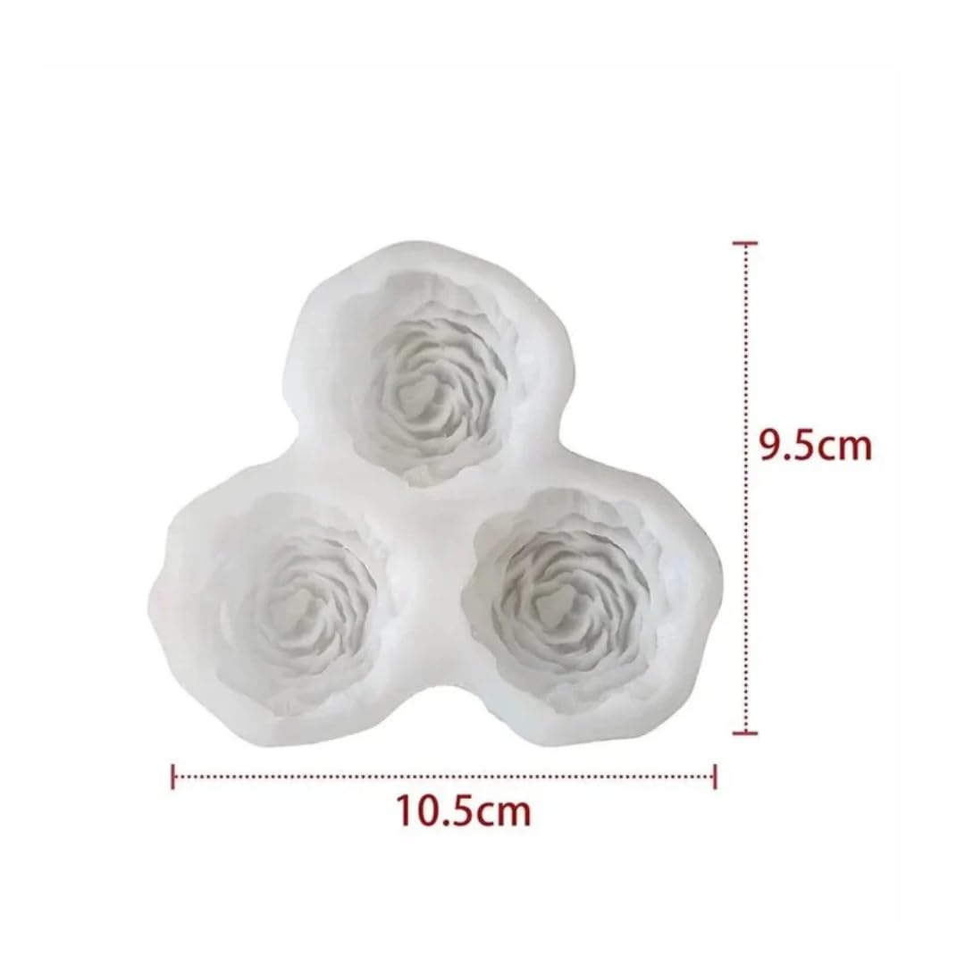 3 Peony Mould CM482