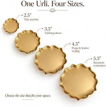 Lotus Urli - 4 pc Set ( 2.5, 3.5, 4.5, 5.5 inch) | UD30
