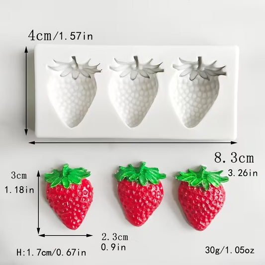 3 Cavity Strawberry Mould CM568