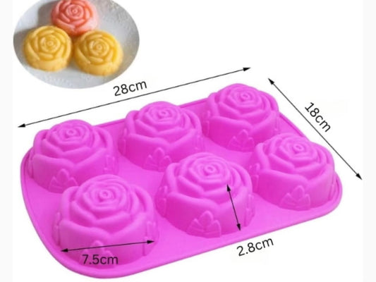 6 Cavity Rose Mould CM61