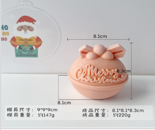 Christmas Ball Bow Mould XMAS03