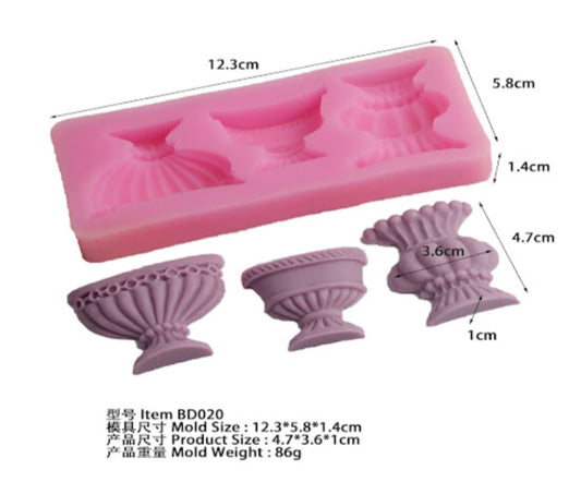 3 Pot Mould CM509