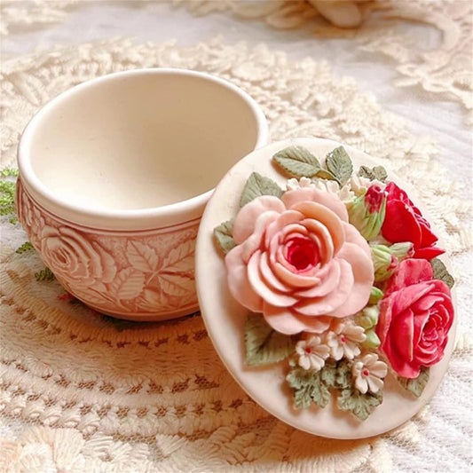 Rose Jar Round Mould CM519