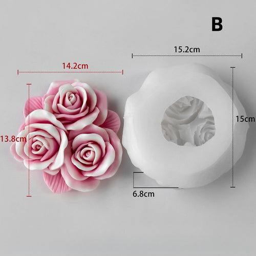 3 Rose in 1 Big Mould CM410