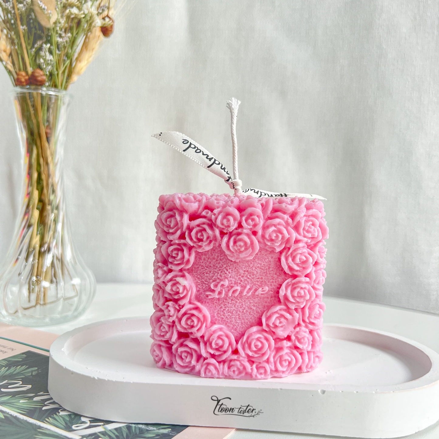 3D Love Rose Cylinder Mould CM418