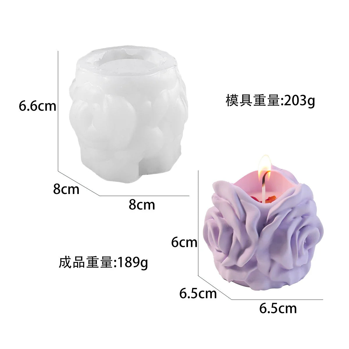 Rose Jar 3D Mould CM419
