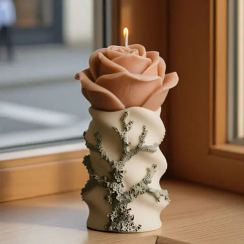 Rose Cylinder 3D Mould CM424