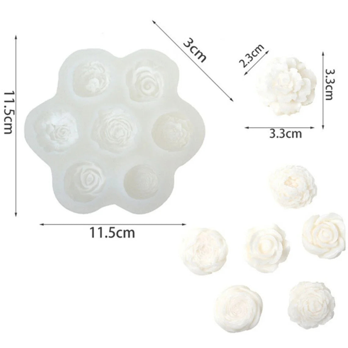 7 Flower Combo Mould CM35