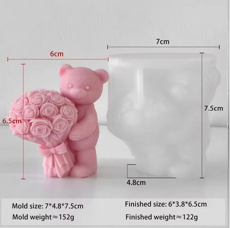 Rose Bouquet Bear Mould CM550