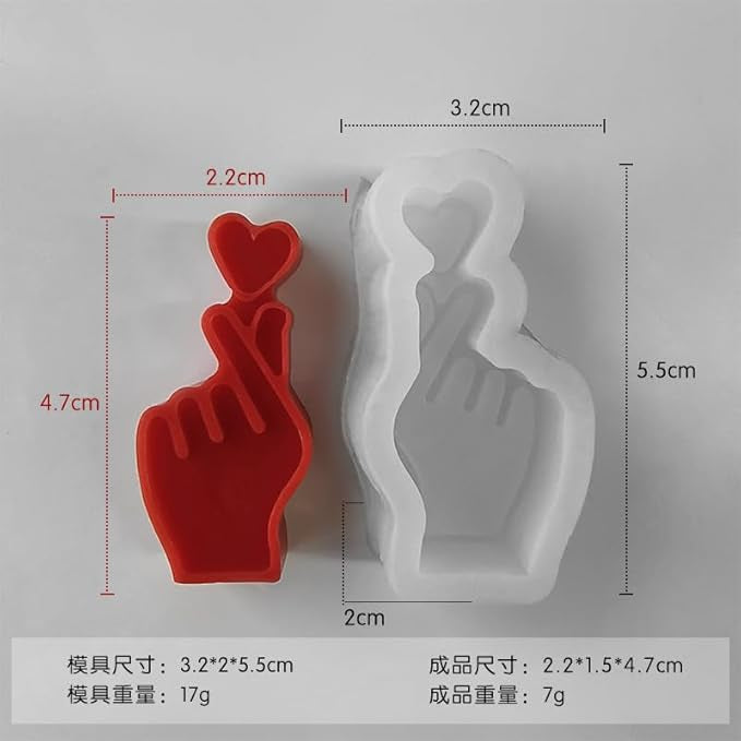 Heart On Finger Mould Small CM490