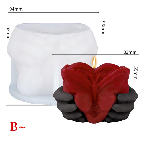 Butterfly Hands Holding Heart Mould CM554