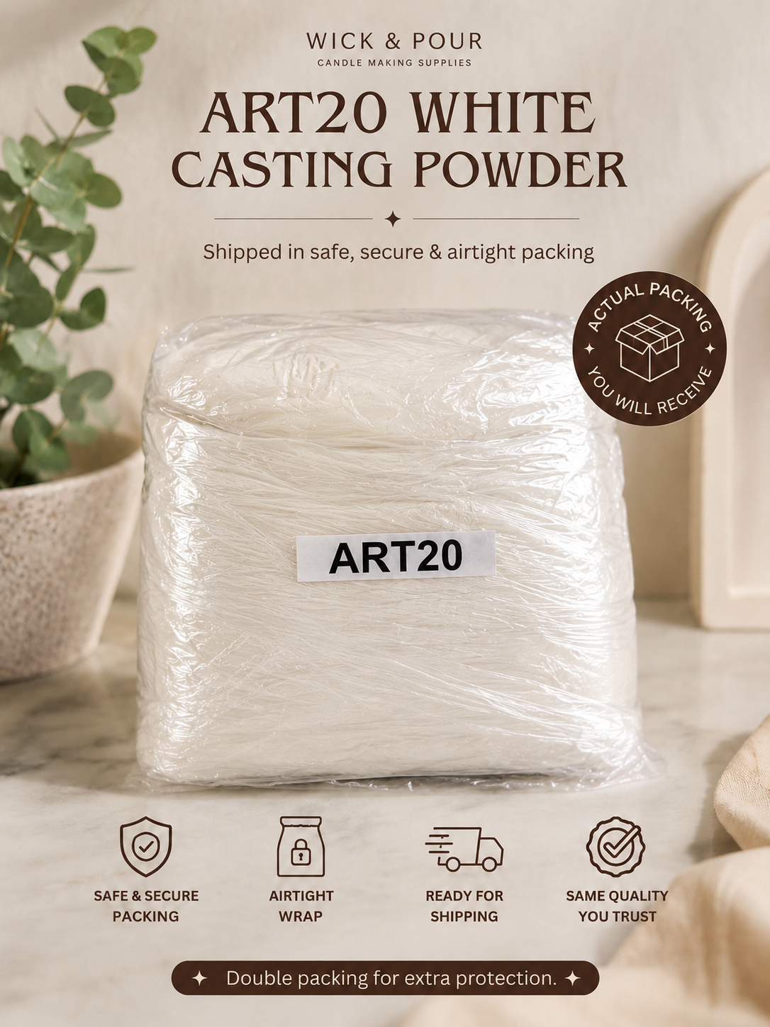 White Casting Powder / Gypsum Alternative (for DIY Toys and Figures) ART20