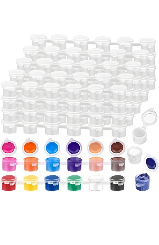Empty Paint Pots (6 pc per strip) ART14