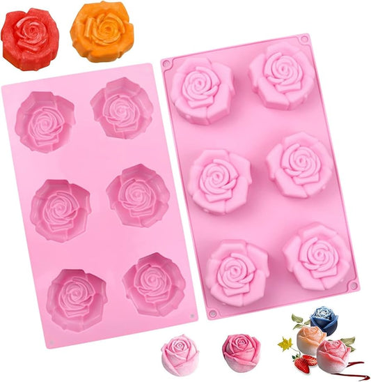 6 Cavity Rose Soap Mould CM643