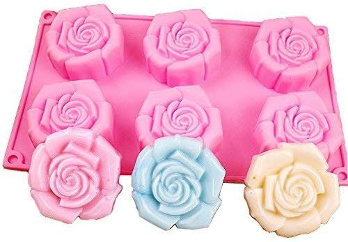 6 Cavity Rose Soap Mould CM643