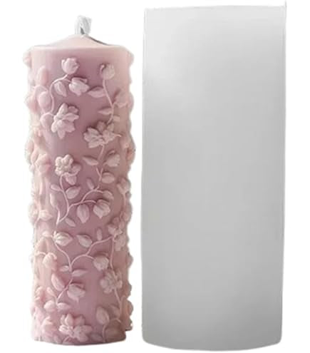 Rose Pillar Candle Mould (Long) CM166