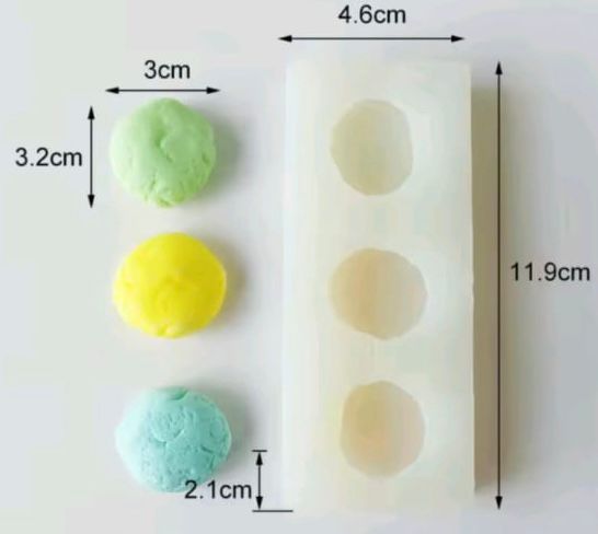 Rasmalai Mould 3 Cavity CM183