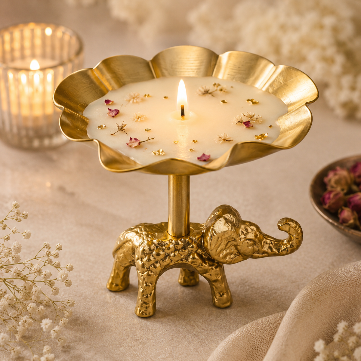 Elephant Metal Urli 4 inch - UD07