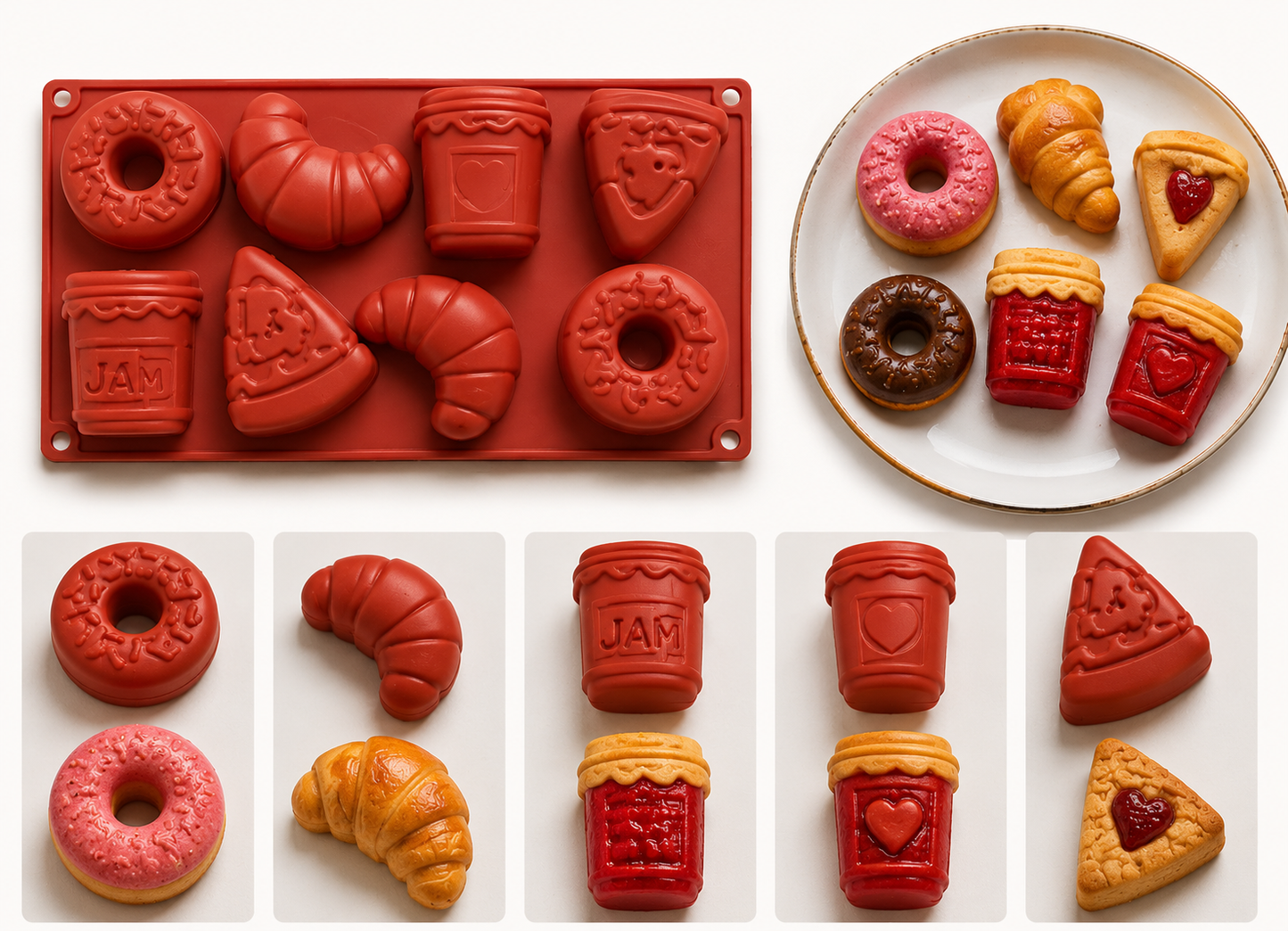 8 Cavity Donut Mould CM577