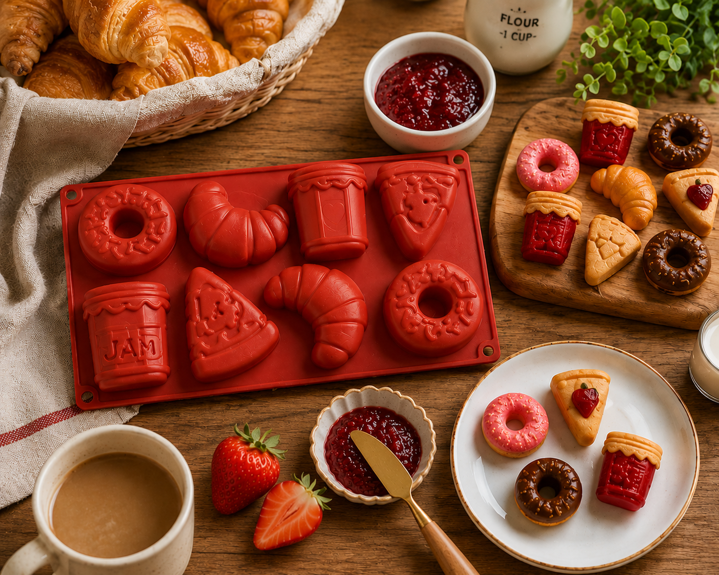 8 Cavity Donut Mould CM577