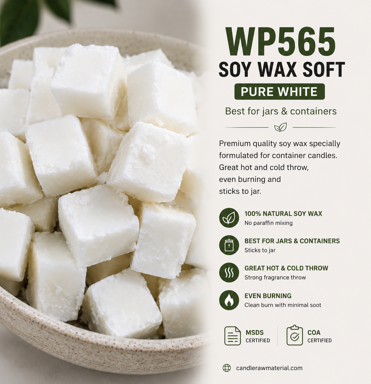 Soy Wax Soft (Best for container) WP565