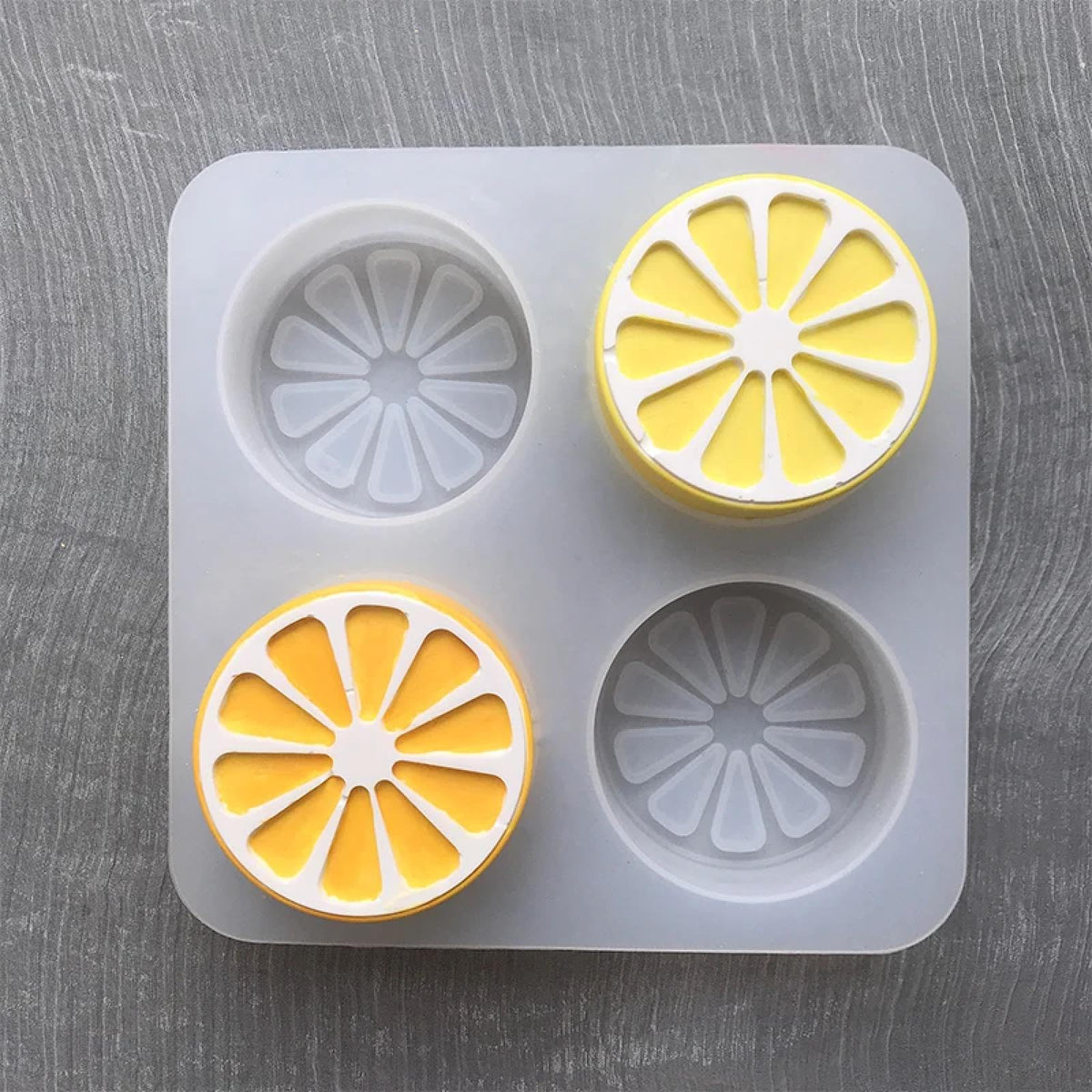 4 Cavity Lemon Slice Mould CM717
