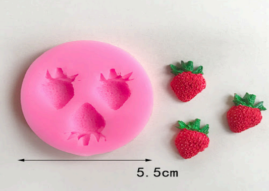 3 Cavity Strawberry Mould CM209