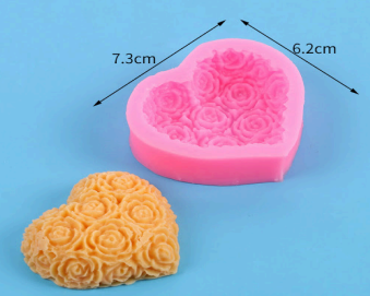 Rose Heart Mould CM217