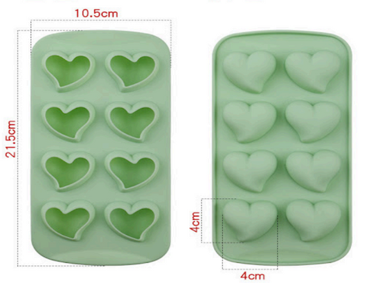 8 Cavity 3D Heart Mould CM224
