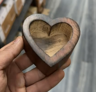 Wooden Heart Bowl WP84