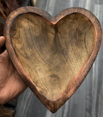 Wooden Heart Bowl WP84