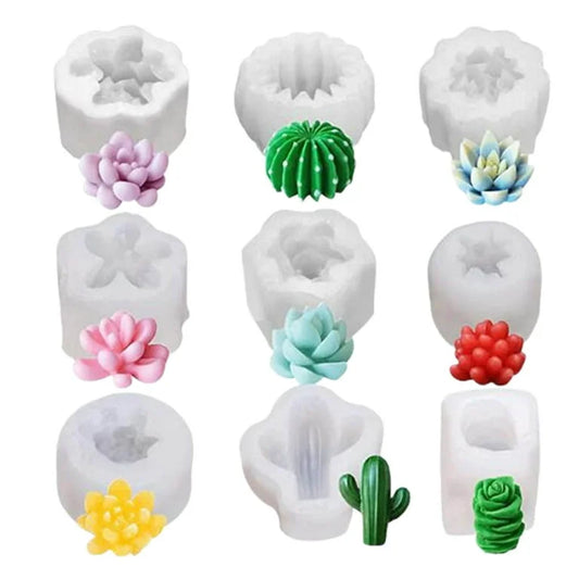 9 Piece Succulent Mould CM15