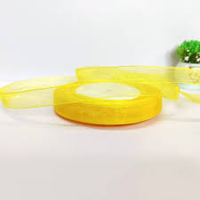 Yellow Organza Ribbon 1/2 Inch DM25