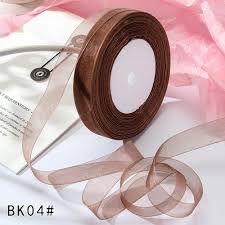 Brown Organza Ribbon 1/2 Inch DM30